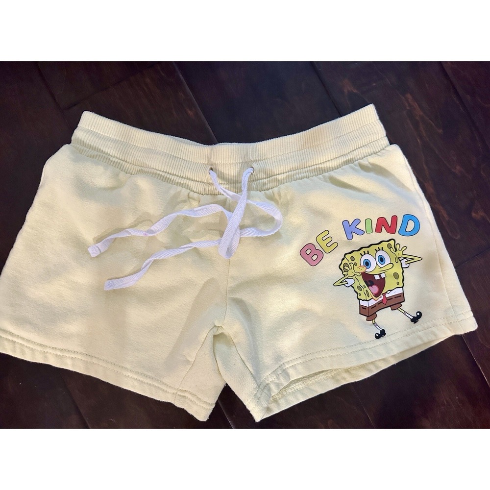 BE KIND Spongebob Squarepants Knit Shorts Yellow XS